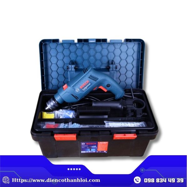 MÁY KHOAN ĐỘNG LỰC BOSCH GSB 550 (bộ set hộp công cụ freedom)