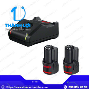 BỘ 2 PIN BOSCH 2.0AH VÀ SẠC NHANH GAL 12V-40