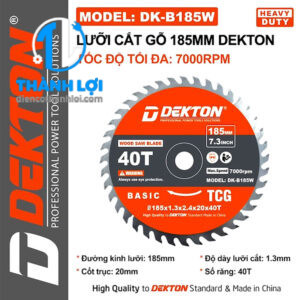 LƯỠI CẮT GỖ DEKTON DK-B185W