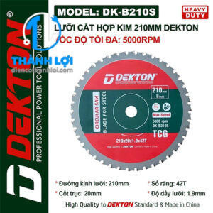LƯỠI CẮT SẮT HỢP KIM DEKTON DK-B210S